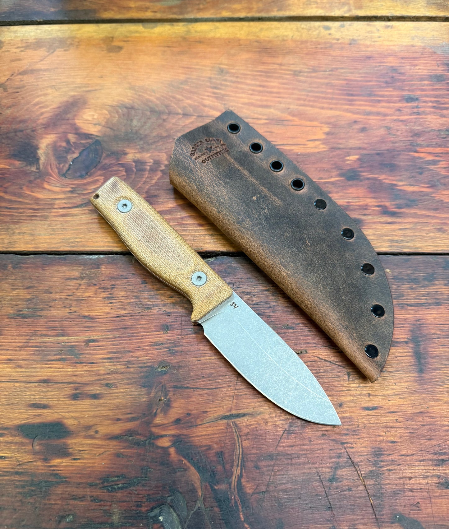 HKC - EDC3 - Natural Micarta - 3v - 014