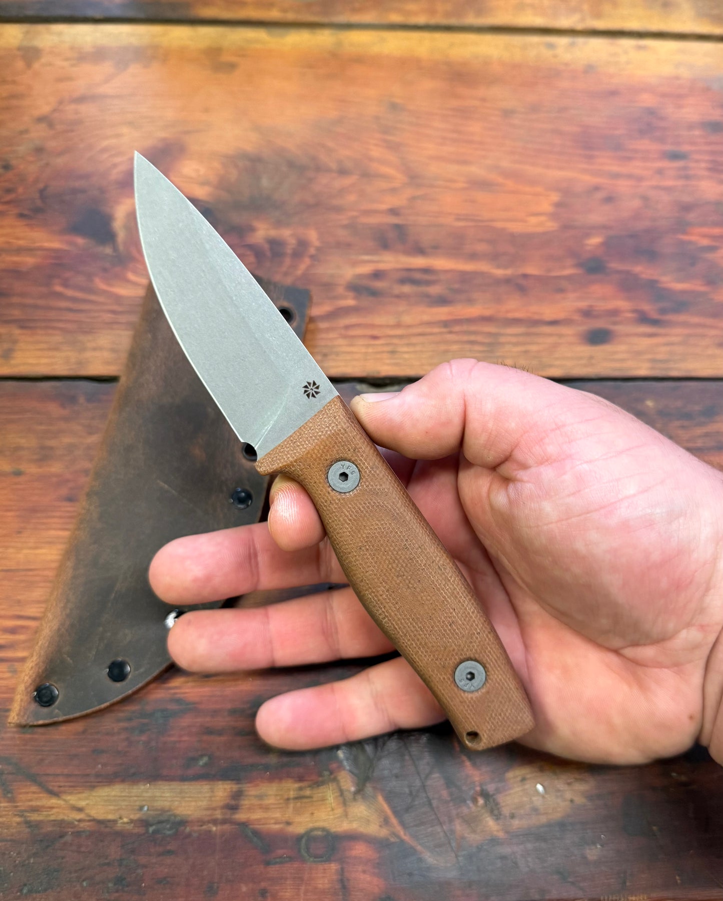 HKC - EDC3 - 20CV - Natural Micarta - 019