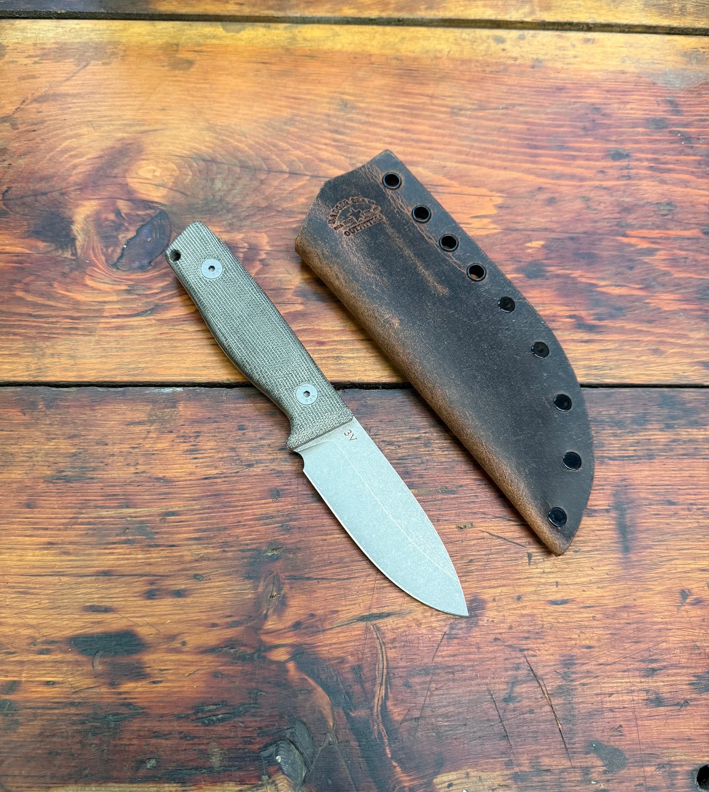 HKC - EDC3 - Green Micarta - 3V - 013